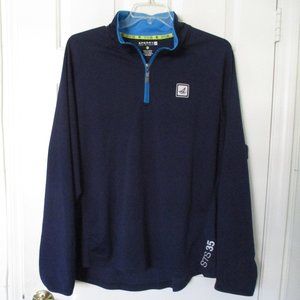 Sperry Top-Sider STS35 Mens L/S Blue 1/4 Zip Lightweight Active Top NWOT - XXL